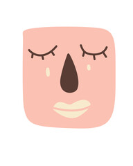 Illustration stickers stamps abstract icon masks painting decoration 