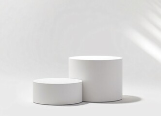 Abstract Background with White Podium for Product Showcasing