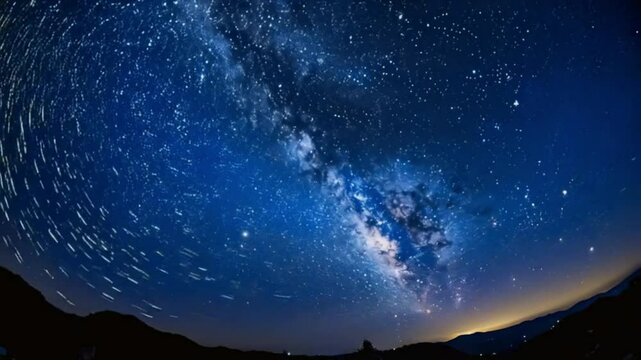 Time lapse of the northern night sky.