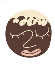 Illustration stickers stamps abstract icon masks painting decoration 