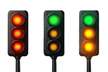 traffic light on a white background