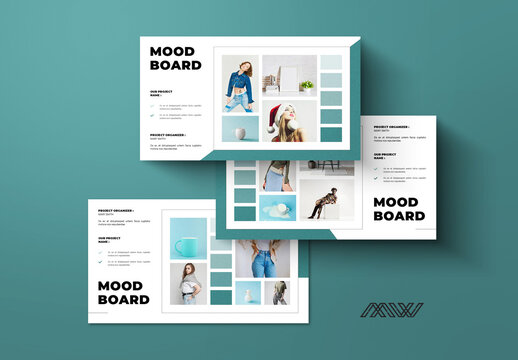 Easy Moodboard Design Template With Dark & Light Accents