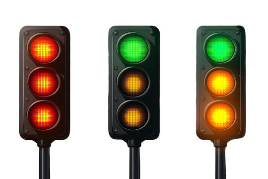 traffic light on a white background