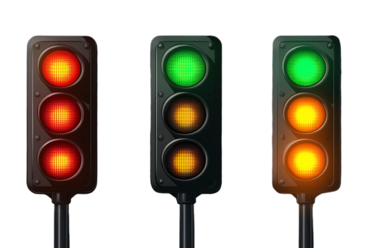 traffic light on a white background