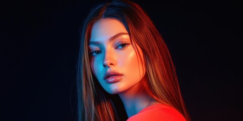 Fototapeta premium Vogue-Inspired Portrait with Soft Lighting