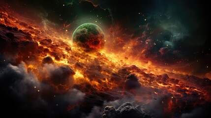 Fototapeta premium planet in space HD 8K wallpaper Stock Photographic Image HD 8K wallpaper Stock Photographic Image 