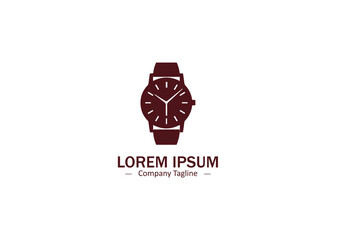 A classic analog wristwatch, ideal for luxury brands. Watch logo, icon, vector, illustration design for expensive watches.