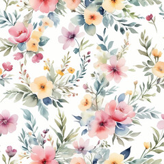Ditsy Floral Background, Shabby Chic, Cottage Core Surface Pattern design 