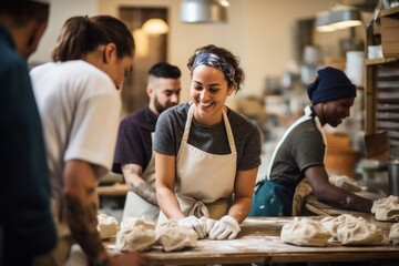 Adult togetherness entrepreneur cooperation.