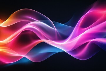 Vibrant Abstract Waves in Colorful Design