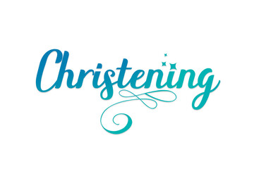 Christening letter  isolated on white background