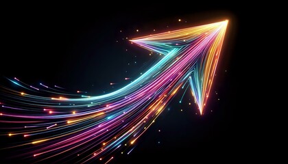 Neon Glow: The Luminous Path of Digital Flight
