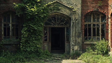 Overgrown Entrance to Abandoned Building