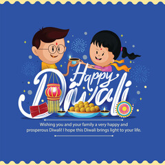 Creative Diwali greeting cards,banner with indian diya lamps and decorative background Vector illustration.