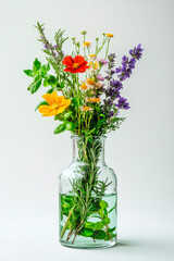 Obraz premium Blumenstrauß Glas