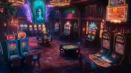 Naklejka premium Casino floor plan for increasing player thrills and excitement