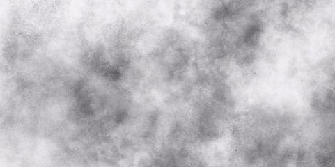 Abstract white and gray isolated cloud cumulus clouds. Gray aquarelle painted realistic fog or mist smoky textured canvas design. White and ash messy wall stucco texture background.	
