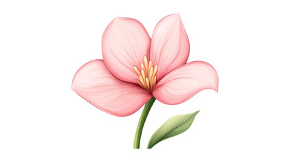 Fototapeta premium Elegant Maranta Flower Illustration in Soft Pink Shades