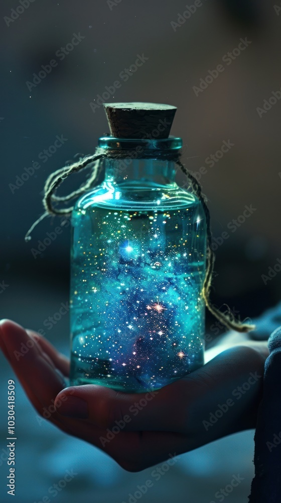 Canvas Prints Galaxy in a Bottle bottle holding galaxy.