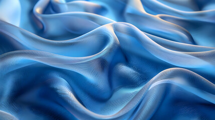 Obraz premium Abstract Blue Wavy 3D Background