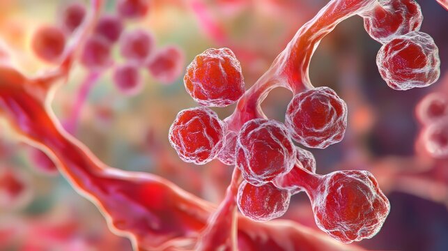 Histoplasma is a type of fungus that can cause a lung infection called histoplasmosis.  This 3D image shows Histoplasma yeast cells inside a macrophage, a type of immune cell.