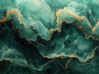abstract green marble texture, elegant and modern, showcasing the beauty of fluid art in a wallpaper format, perfect for adding a touch of sophistication to any design project
