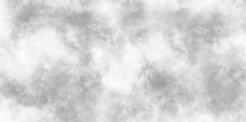 Abstract white and gray isolated cloud cumulus clouds. Gray aquarelle painted realistic fog or mist smoky textured canvas design. White and ash messy wall stucco texture background.	
