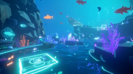 Innovative aquarium game with deepsea life betting interface