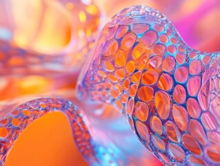 Fototapeta premium Vivid Abstract Art of Bubbles and Spheres