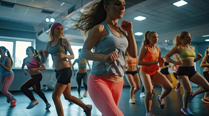 Zumba class at the gym.