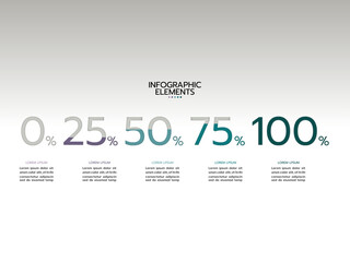 Circle percentage infographic diagrams set. Percentage pie chart for infographics.