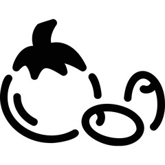 Simple vector icon tomato, olives