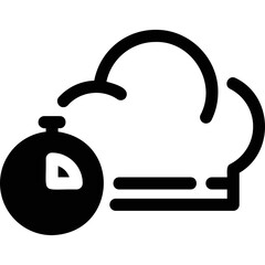 Simple vector icon cooking time