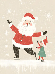 Doodle Christmas and New Year Cards - 2D Hand-drawn Illustrations on White Background