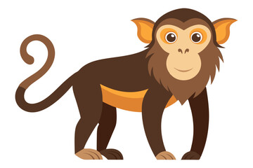 Cute Monkey Vector Illustration