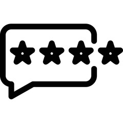 Simple vector icon chat, review