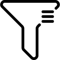 Simple vector icon funnel