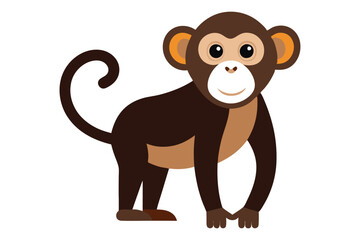 Cute Monkey Vector Illustration