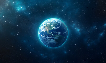 graphics of space, planets, and astronauts on a white background.
