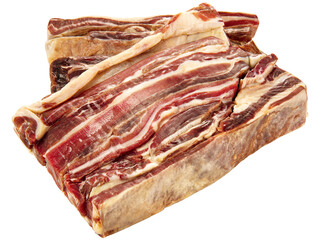 pedaço de carne seca bovina isolado em fundo transparente