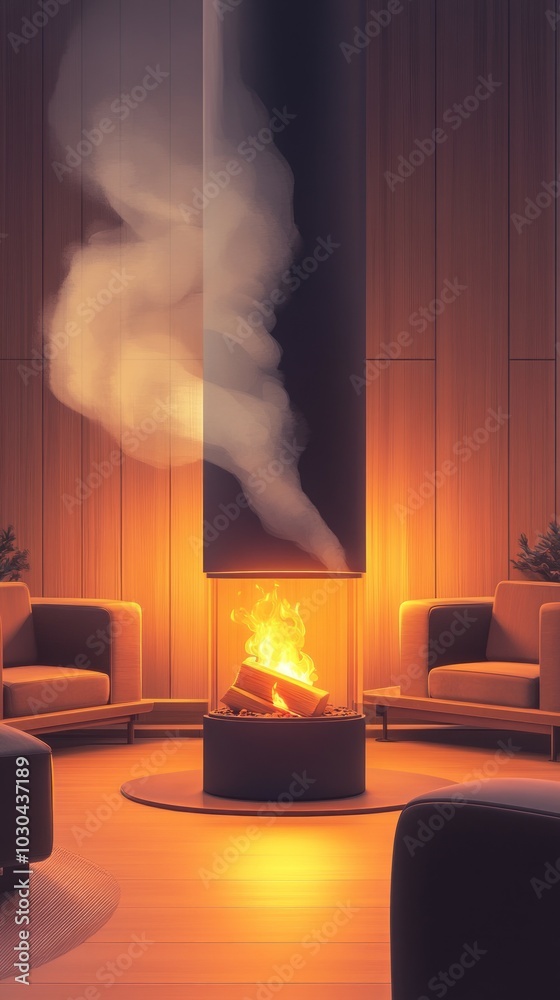 Canvas Prints Fireside Comfort, Cozy fireplaces