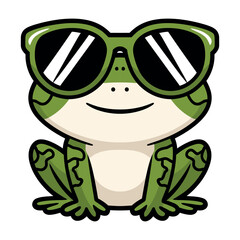 Cute Frog Wearing Sunglasses