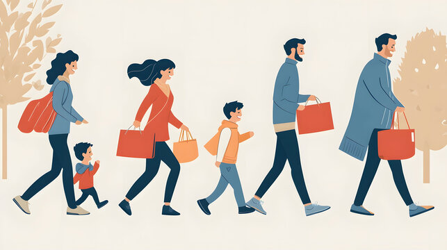 Family outing for errands, enjoying quality time at a local store and bank, bonding over shared tasks and responsibilities.