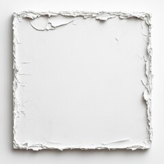 Obraz premium Textured white canvas with distressed edges creating abstract minimalist art design concept