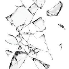 shattered glass effect clipart, visual effects element, broken transparent shards