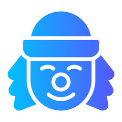 Obraz premium clown gradient icon