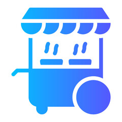 street food gradient icon