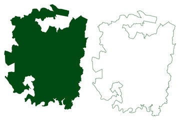 Apaxtla municipality (Free and Sovereign State of Guerrero, Mexico, United Mexican States) map vector illustration, scribble sketch Apaxtla map