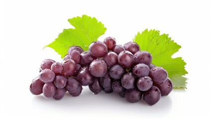 Fototapeta premium Glorious Grapes: A Vibrant Display on a White Canvas -