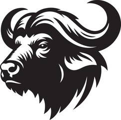 Buffalo head silhouette